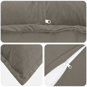 Κάλυμμα Μαξιλαριού 6 pcs HOUTEN Ανοιχτό γκρι 50 x 80 cm Βελούδο