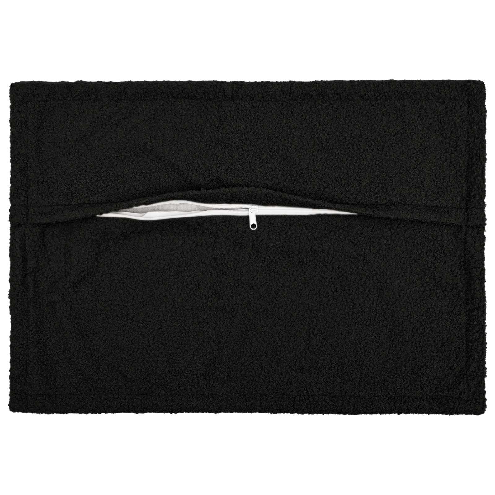 Κάλυμμα Μαξιλαριού 2 pcs HOUTEN Μαύρο 50 x 80 cm Μπουκλέ