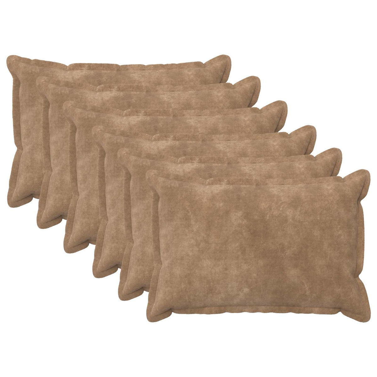 Κάλυμμα Μαξιλαριού 6 pcs HOUTEN Taupe 50 x 80 cm Μικροΐνες φλις - Pakobazaar