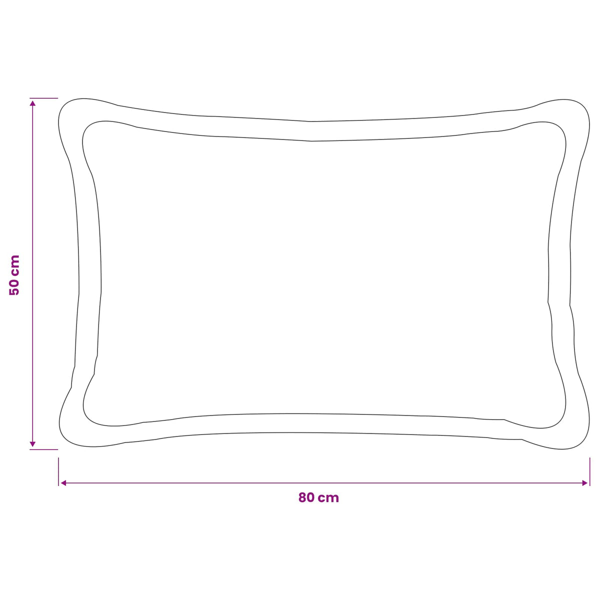 Κάλυμμα Μαξιλαριού 2 pcs HOUTEN Σκούρο Γκρι 50 x 80 cm Μπουκλέ - Pakobazaar