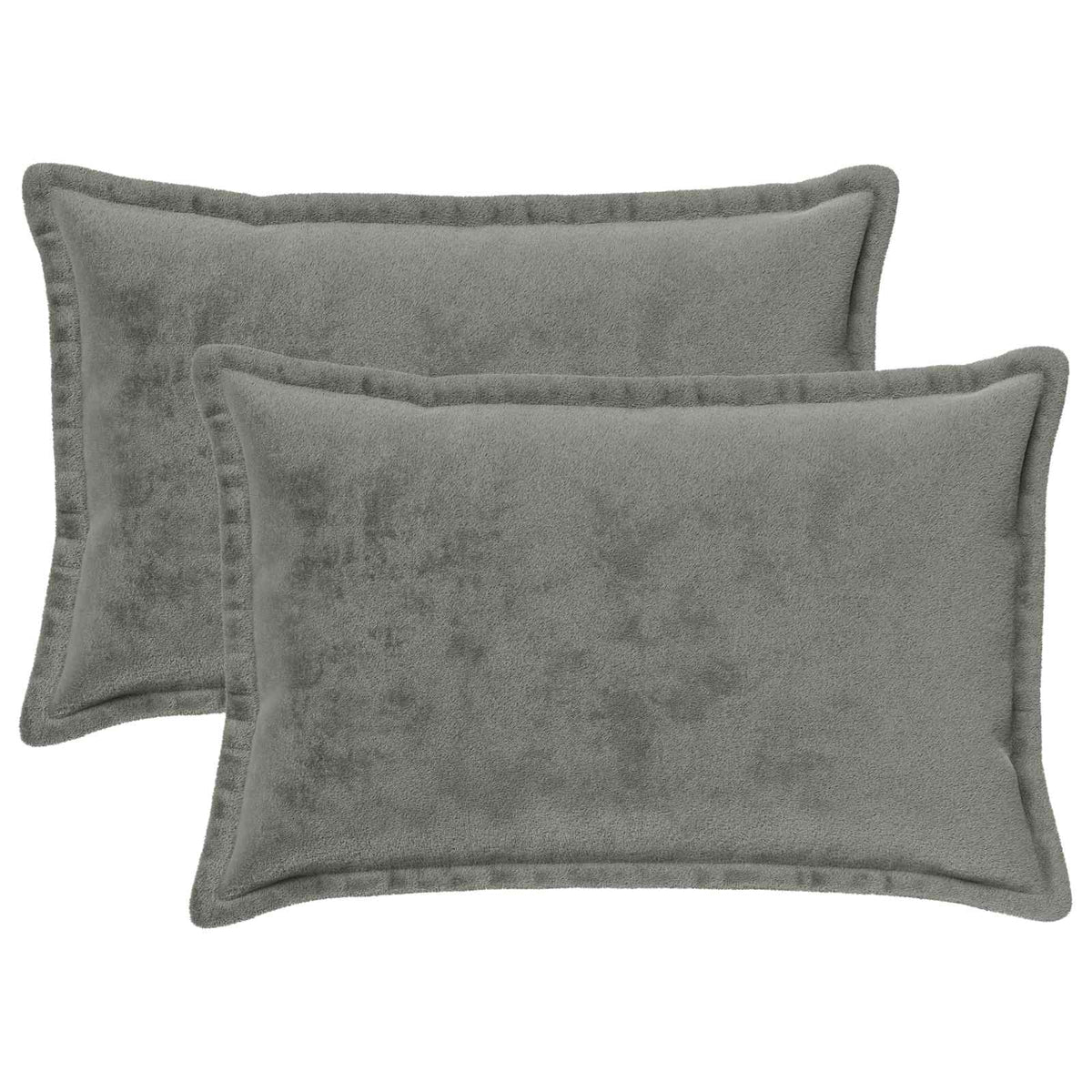 Κάλυμμα Μαξιλαριού 2 pcs HOUTEN Σκούρο Γκρι 50 x 80 cm Φανέλα - Pakobazaar