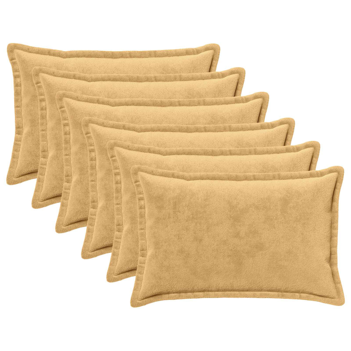 Κάλυμμα Μαξιλαριού 6 pcs HOUTEN Taupe 50 x 80 cm Φανέλα - Pakobazaar