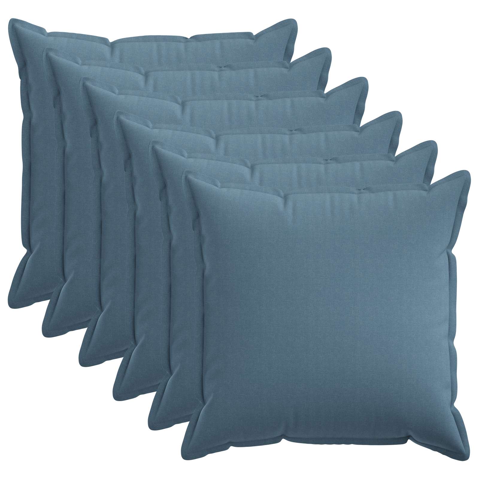 Κάλυμμα Μαξιλαριού 6 pcs HOUTEN Μπλε τζην 55 x 55 εκ