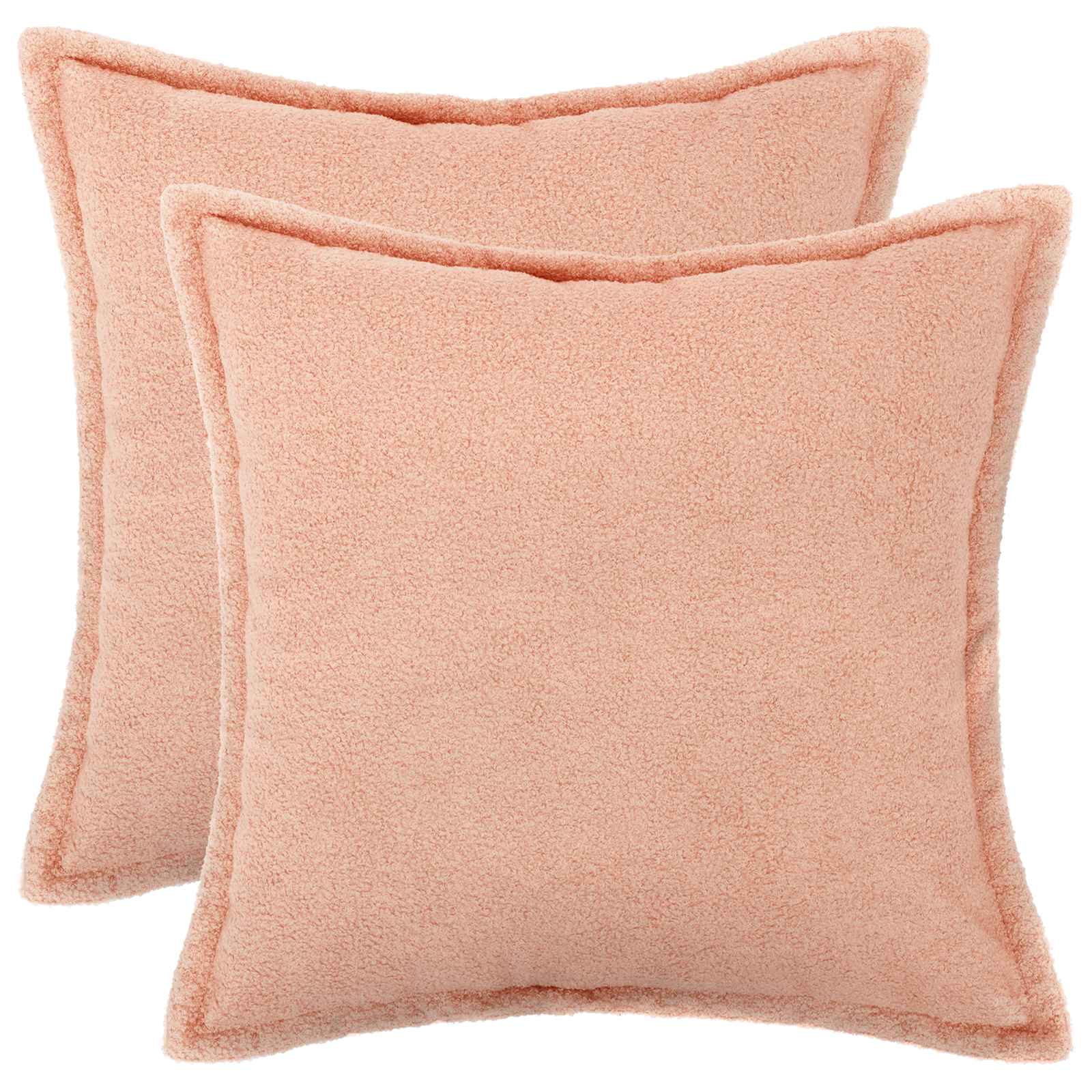 Κάλυμμα Μαξιλαριού 2 pcs HOUTEN Ροζ 55 x 55 εκ Μπουκλέ