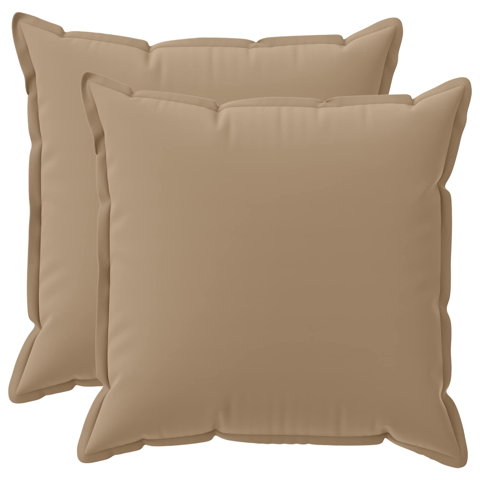 Κάλυμμα Μαξιλαριού 2 τμχ. HOUTEN Taupe 55 x 55 εκ Πολυεστέρας
