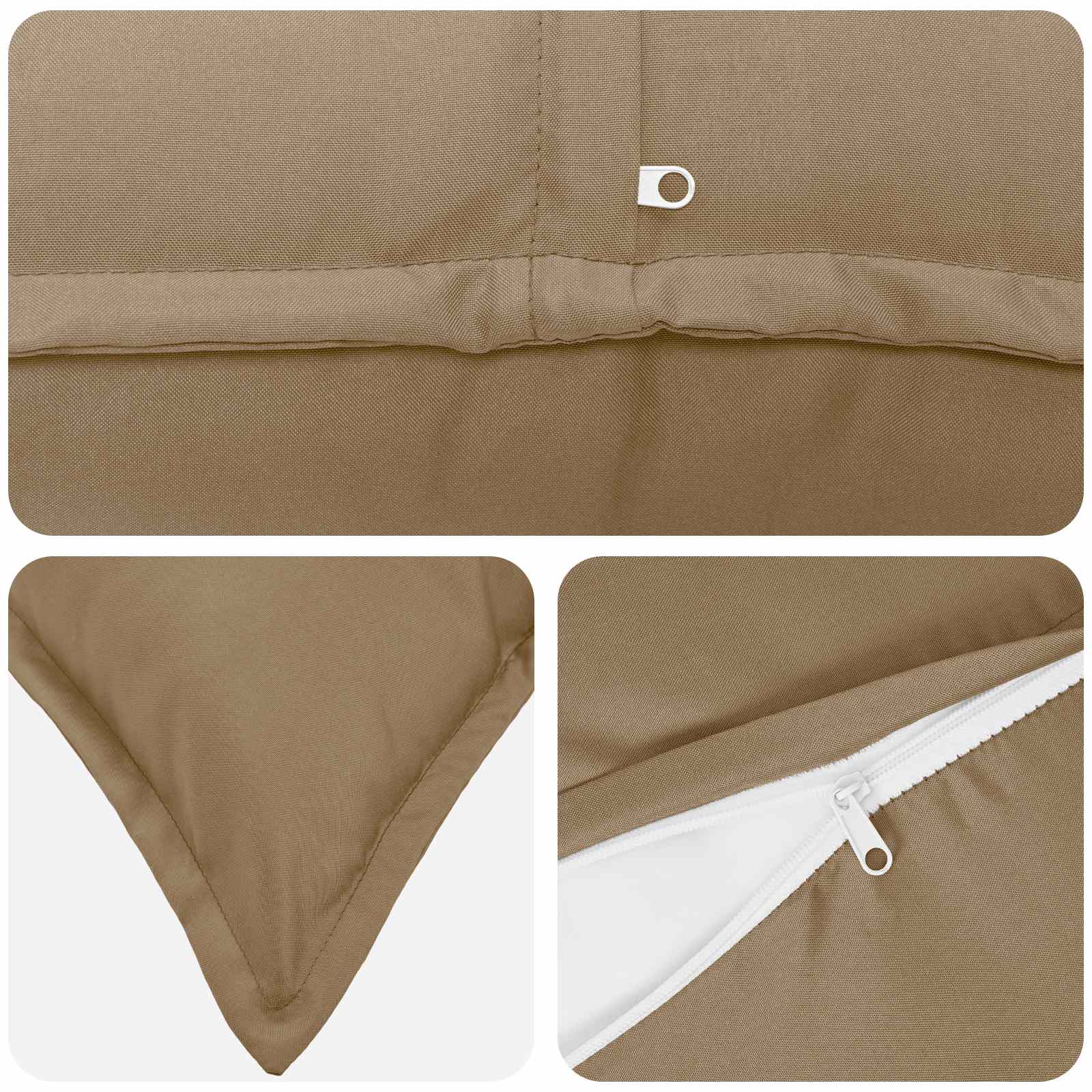 Κάλυμμα Μαξιλαριού 6 τμχ. HOUTEN Taupe 55 x 55 εκ Πολυεστέρας - Pakobazaar