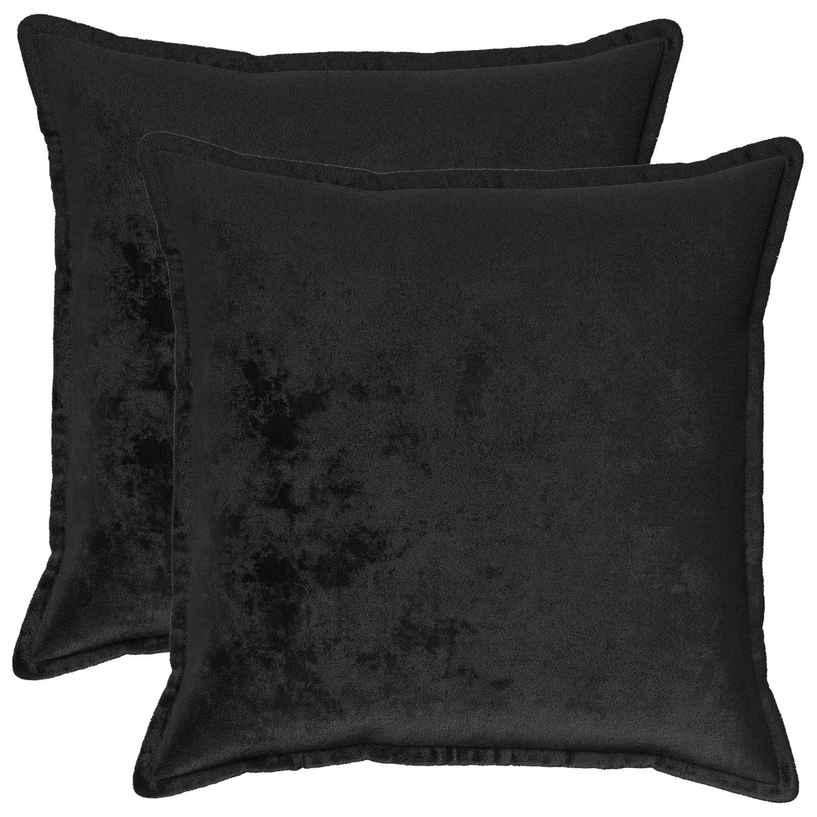 Κάλυμμα Μαξιλαριού 2 pcs HOUTEN Μαύρο 55 x 55 εκ Φανέλα - Pakobazaar