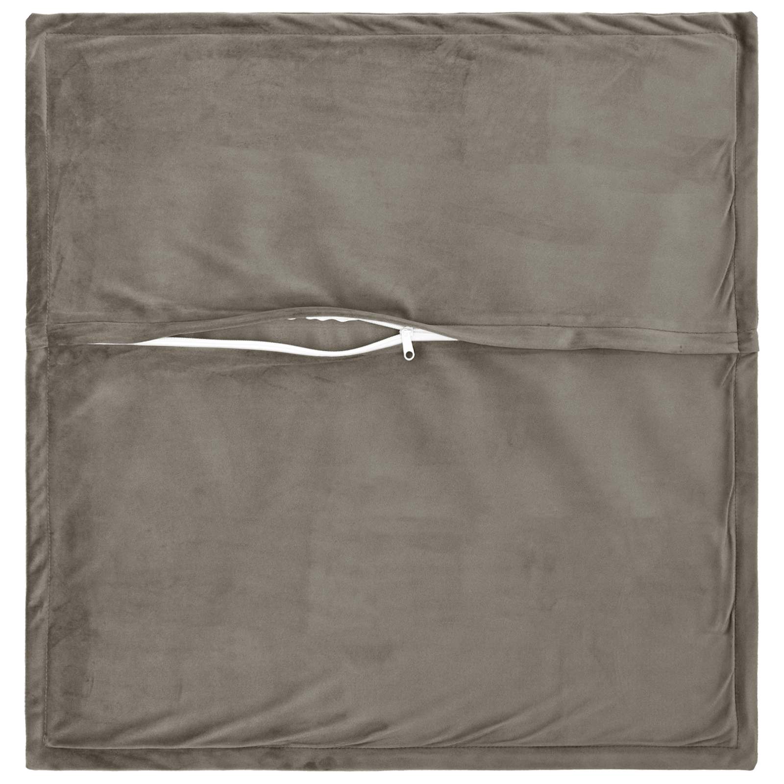 Κάλυμμα Μαξιλαριού 6 pcs HOUTEN Ανοιχτό γκρι 60 x 60 cm Βελούδο - Pakobazaar