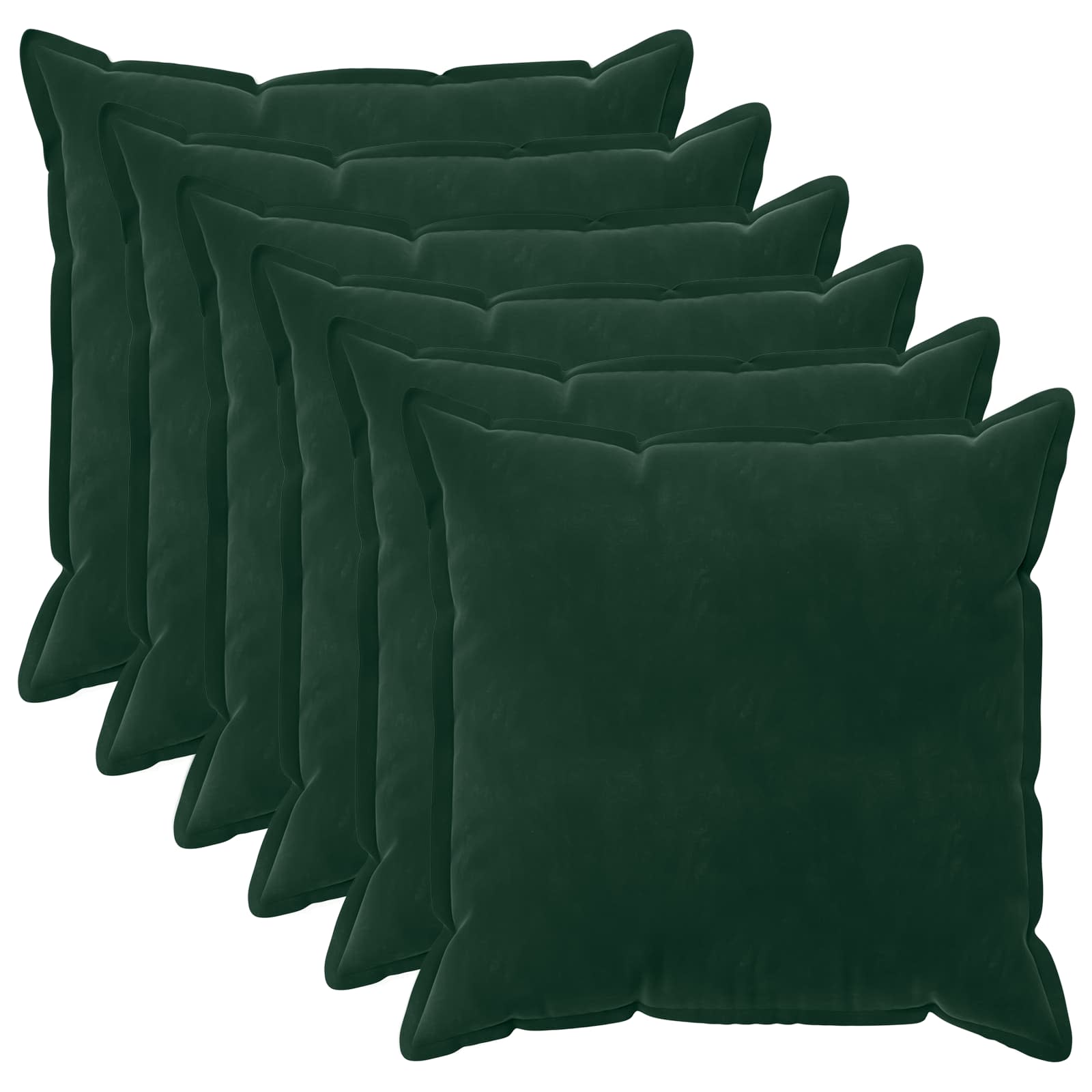 Κάλυμμα Μαξιλαριού 6 pcs HOUTEN Σκούρο Πράσινο 60 x 60 cm