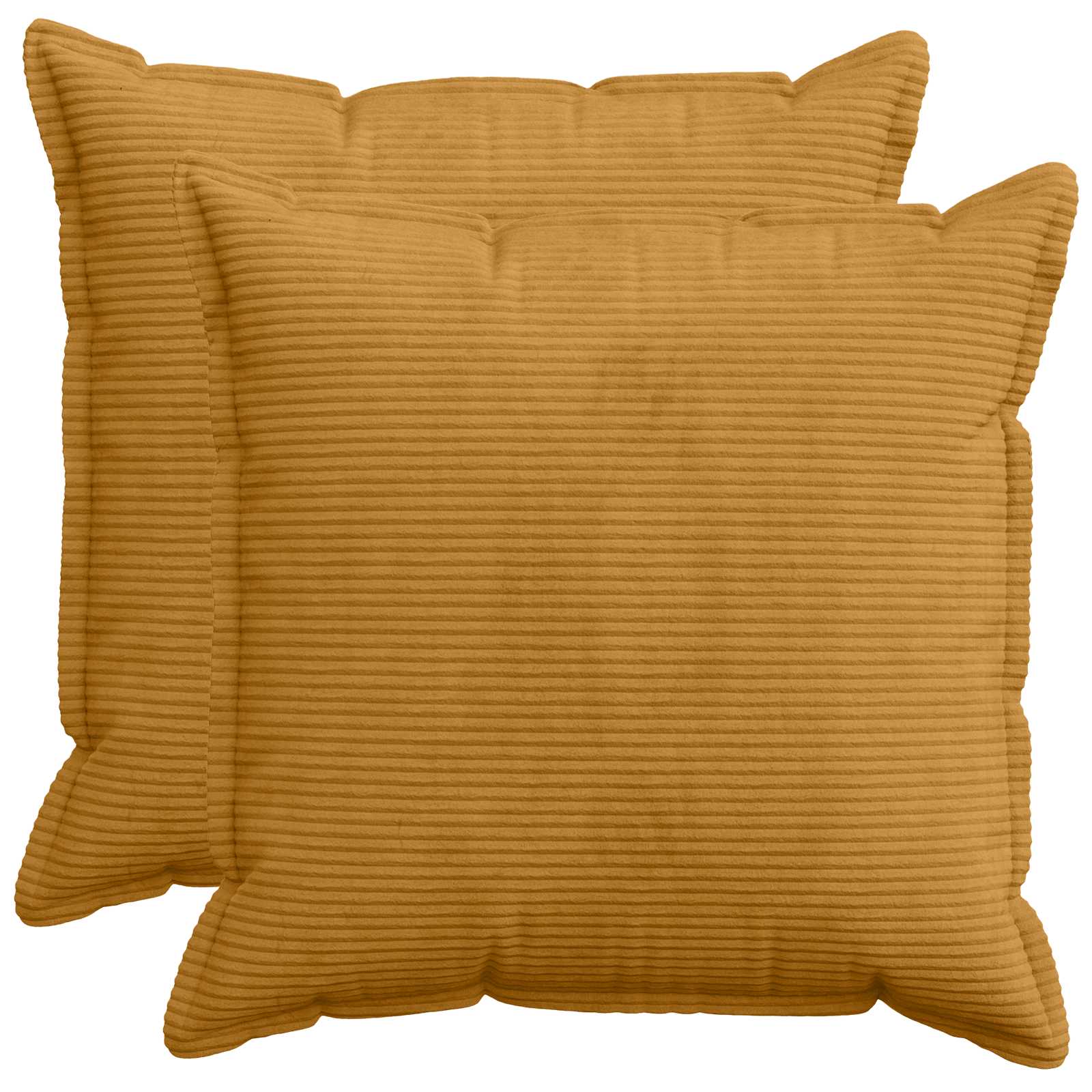 Κάλυμμα Μαξιλαριού 2 τμχ. HOUTEN Κίτρινο 60 x 60 cm κορντουρόι - Pakobazaar