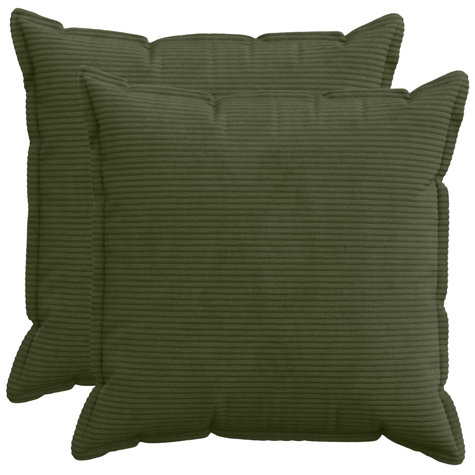 Κάλυμμα Μαξιλαριού 2 τμχ. HOUTEN Πράσινο 60 x 60 cm κορντουρόι - Pakobazaar