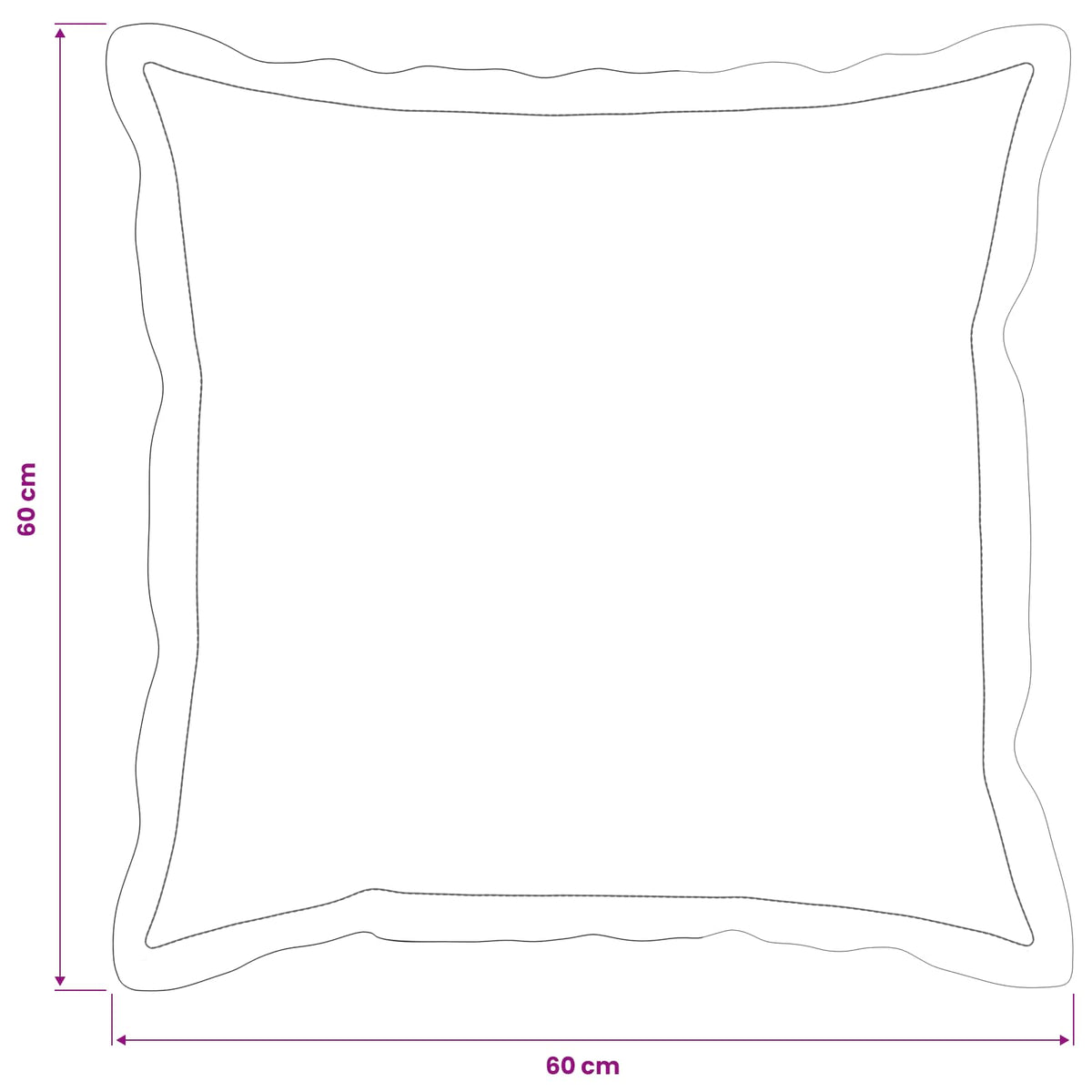 Κάλυμμα Μαξιλαριού 6 τμχ. HOUTEN Καφέ 60 x 60 cm - Pakobazaar