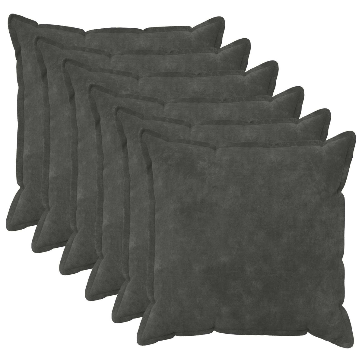 Κάλυμμα Μαξιλαριού 6 pcs HOUTEN Ανθρακί 60 x 60 cm