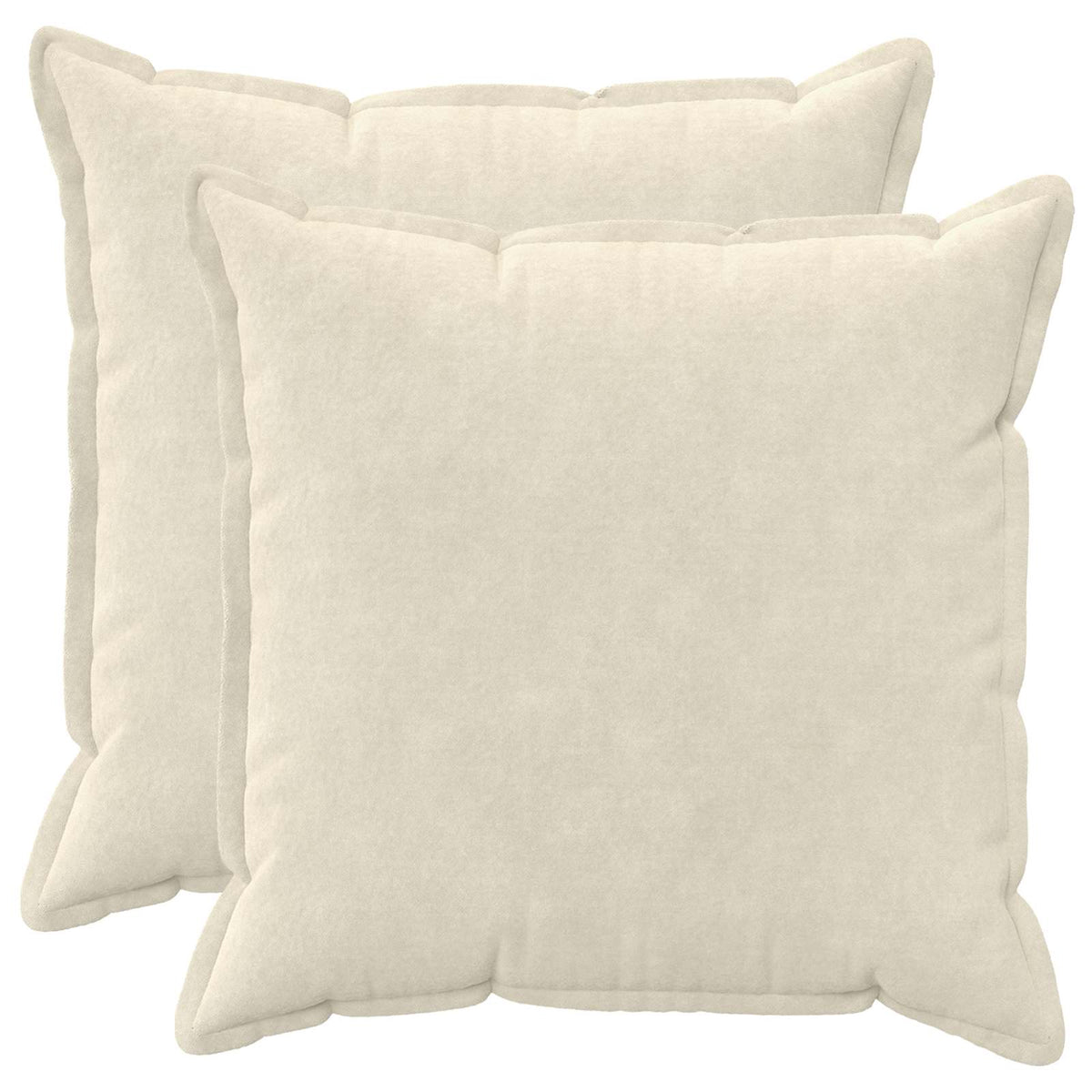 Κάλυμμα Μαξιλαριού 2 pcs HOUTEN Κρεμ 60 x 60 cm Μικροΐνες φλις - Pakobazaar