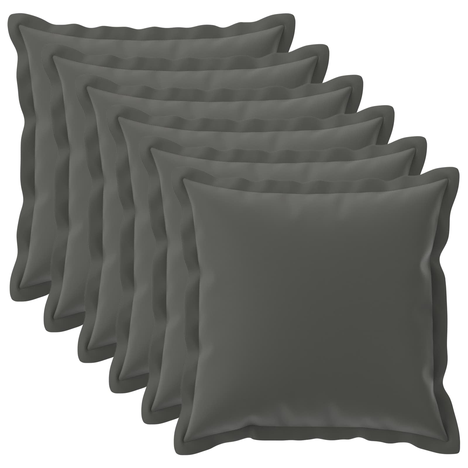 Κάλυμμα Μαξιλαριού 6 τμχ. HOUTEN Ανθρακί 60 x 60 cm Πολυεστέρας