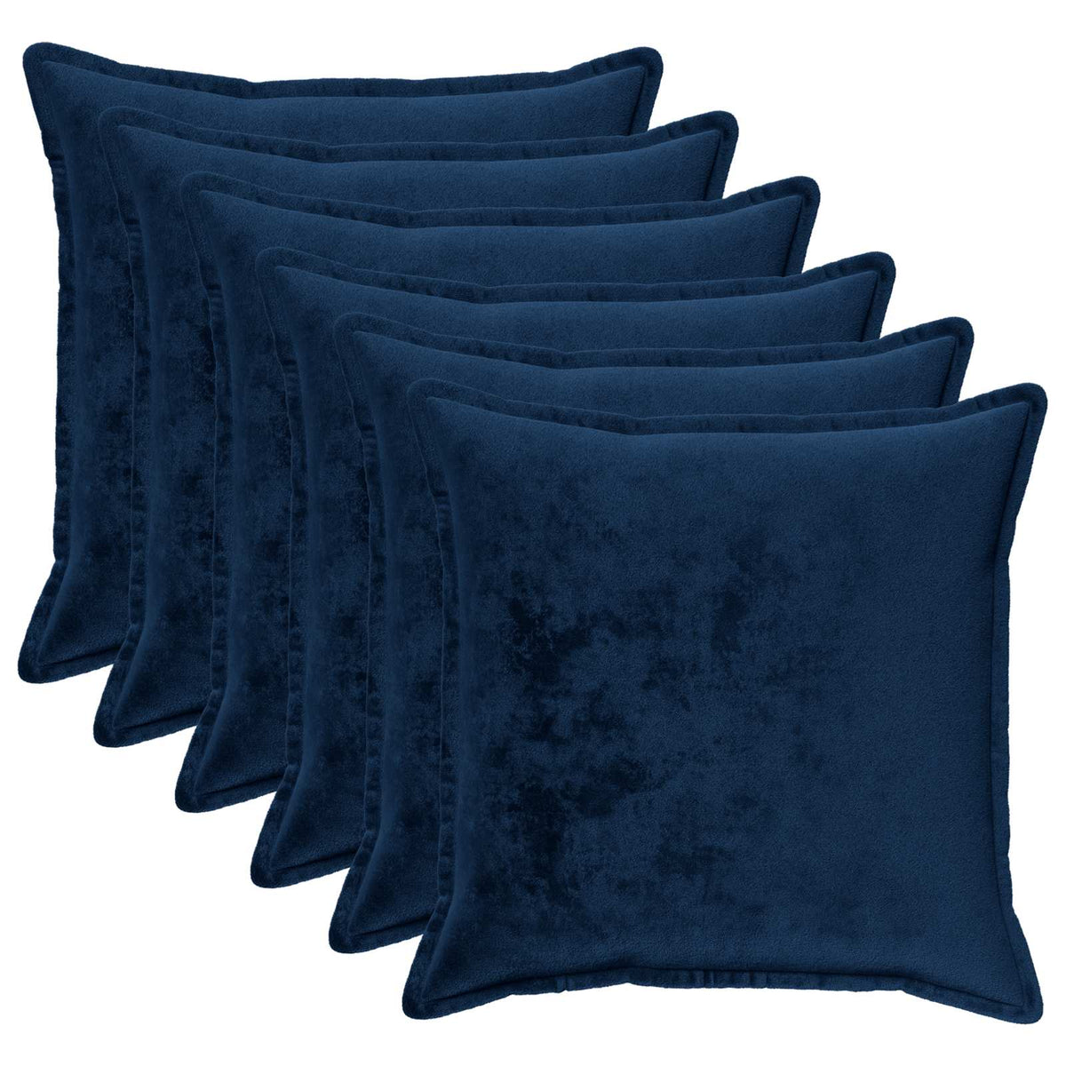 Κάλυμμα Μαξιλαριού 6 pcs HOUTEN Σκούρο μπλε 60 x 60 cm Φανέλα - Pakobazaar