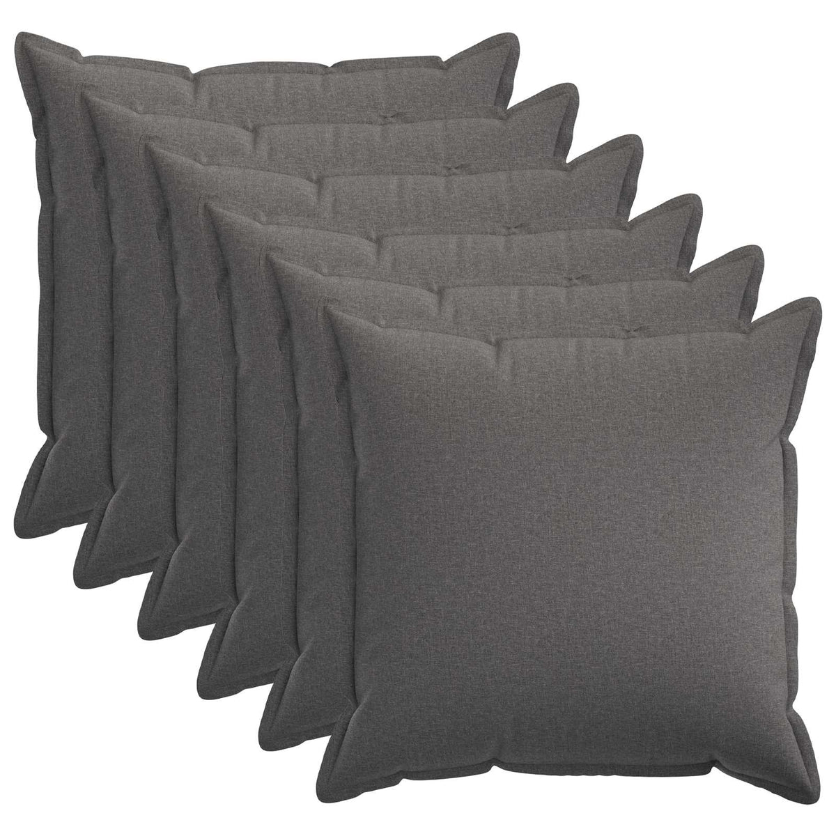 Κάλυμμα Μαξιλαριού 6 pcs HOUTEN Ανοιχτό γκρι 65 x 65 εκ.