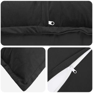 Κάλυμμα Μαξιλαριού 2 pcs HOUTEN Μαύρο 65 x 65 εκ. Βελούδο - Pakobazaar