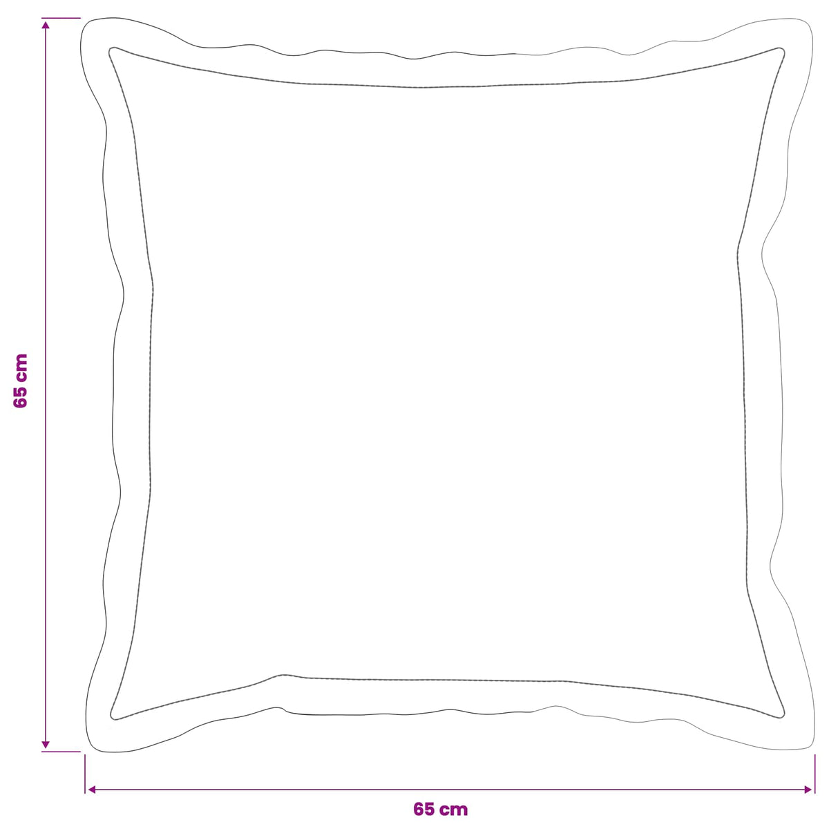 Κάλυμμα Μαξιλαριού 6 τμχ. HOUTEN Κρεμ 65 x 65 εκ.