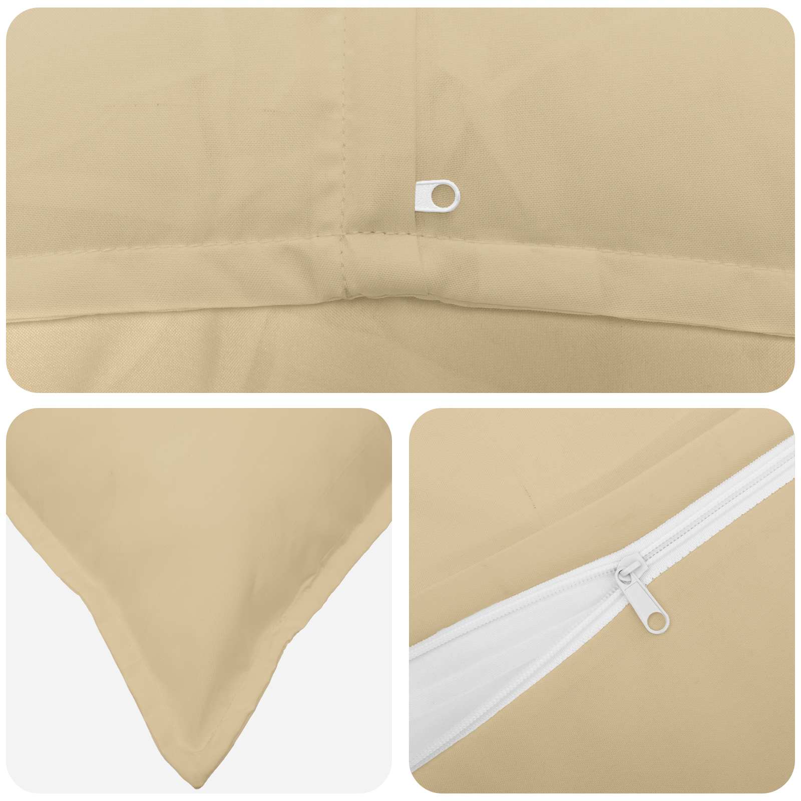 Κάλυμμα Μαξιλαριού 2 τμχ. HOUTEN Μπεζ 65 x 65 εκ. Πολυεστέρας - Pakobazaar