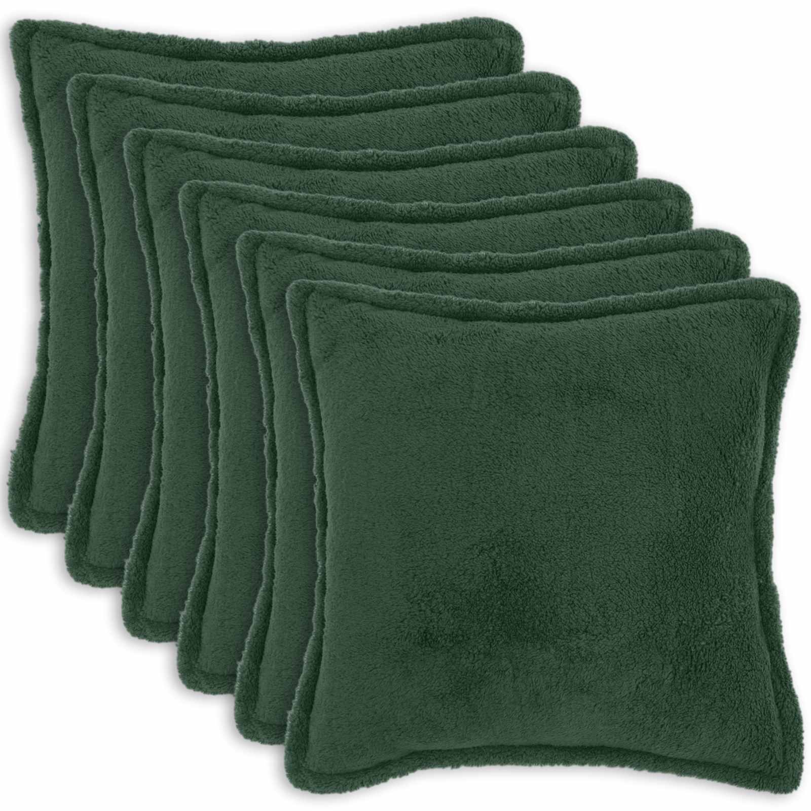 Κάλυμμα Μαξιλαριού 6 pcs HOUTEN Σκούρο Πράσινο 65 x 65 εκ.