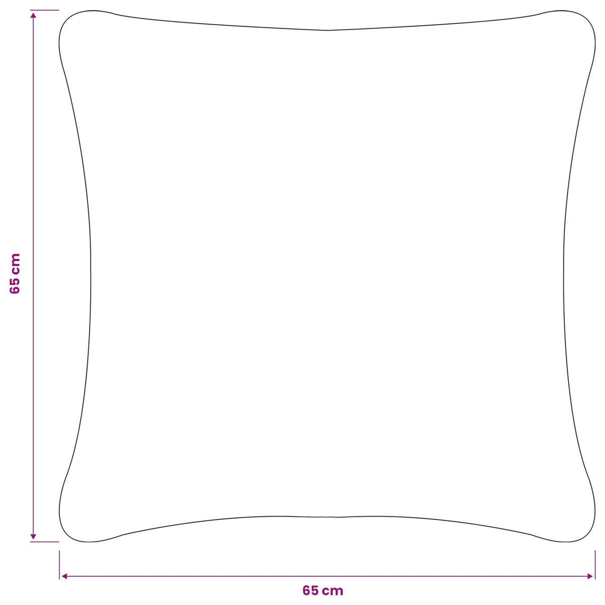 Κάλυμμα Μαξιλαριού 6 pcs HOUTEN Σκούρο Πράσινο 65 x 65 εκ.