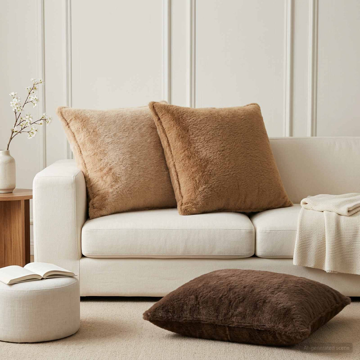 Κάλυμμα Μαξιλαριού 2 τμχ. HOUTEN Taupe 65 x 65 εκ.