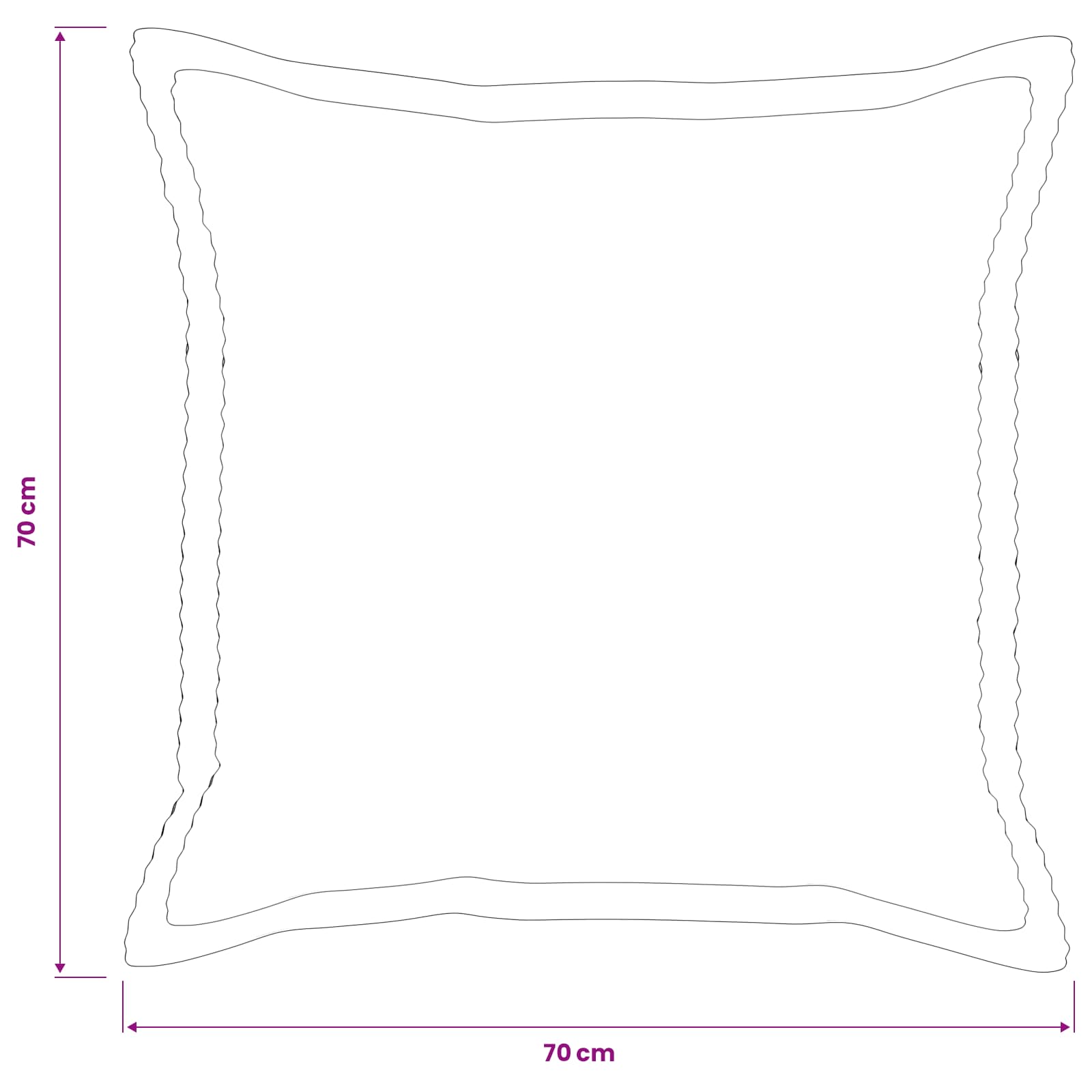 Κάλυμμα Μαξιλαριού 6 τμχ. HOUTEN Σκούρο Γκρι 70 x 70 cm - Pakobazaar