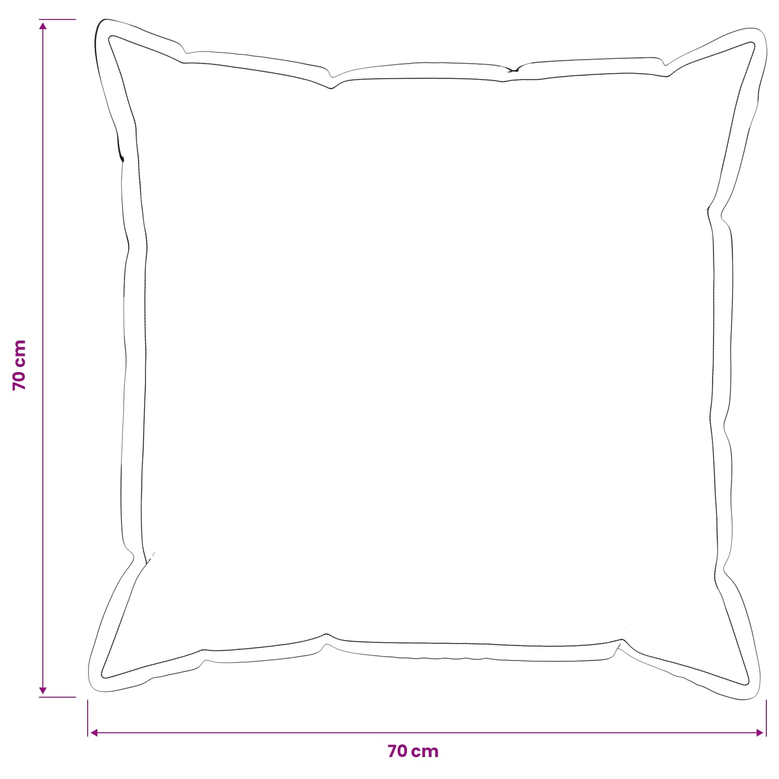 Κάλυμμα Μαξιλαριού 6 pcs HOUTEN Σκούρο Γκρι 70 x 70 cm Μπουκλέ - Pakobazaar