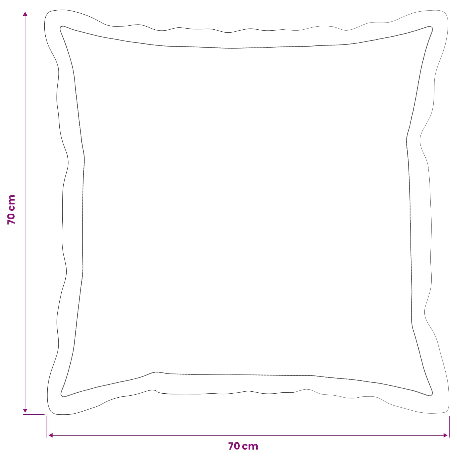 Κάλυμμα Μαξιλαριού 6 τμχ. HOUTEN Taupe 70 x 70 cm Πολυεστέρας - Pakobazaar