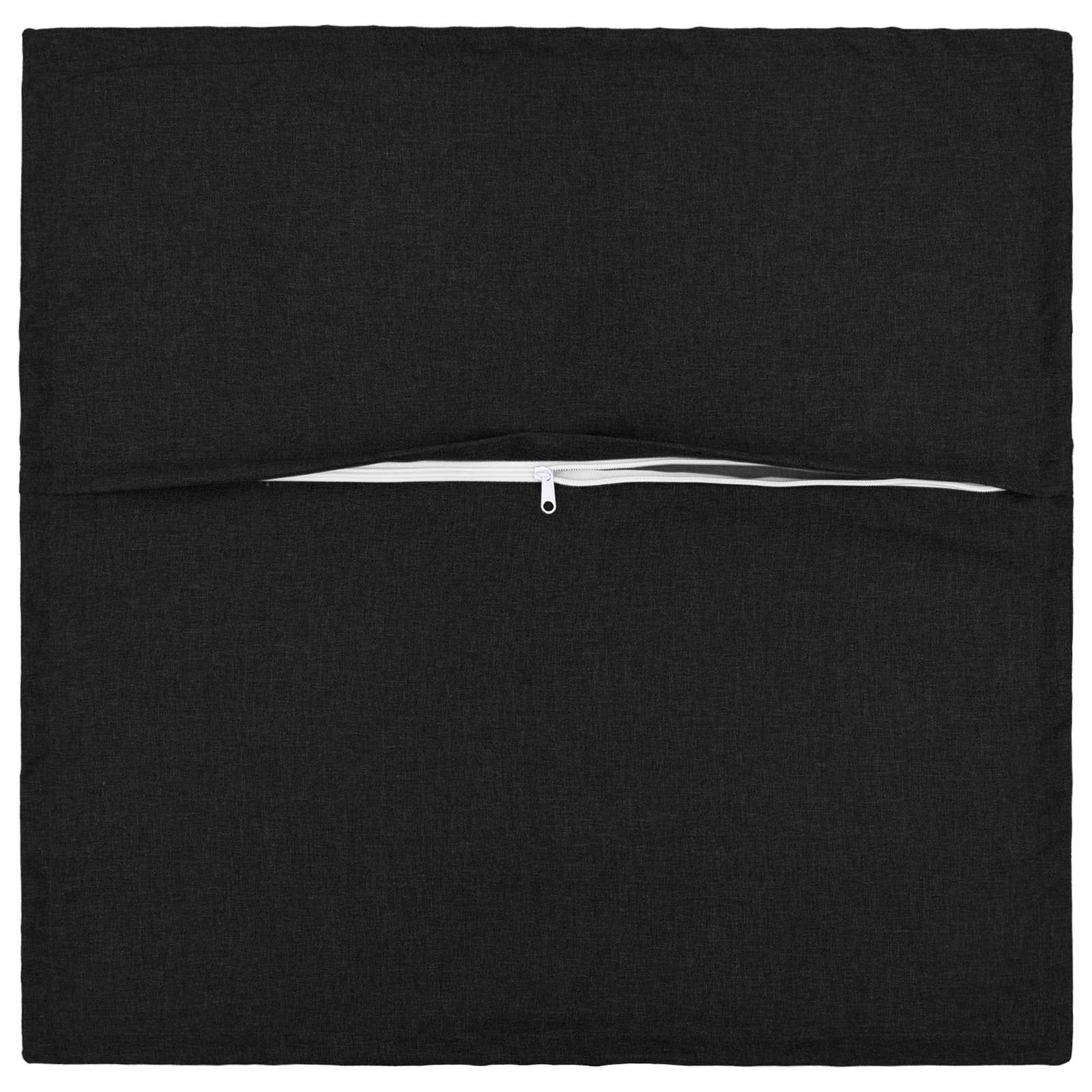 Κάλυμμα Μαξιλαριού 2 pcs HOUTEN Μαύρο 80 x 80 cm Ψεύτικο Λινό - Pakobazaar