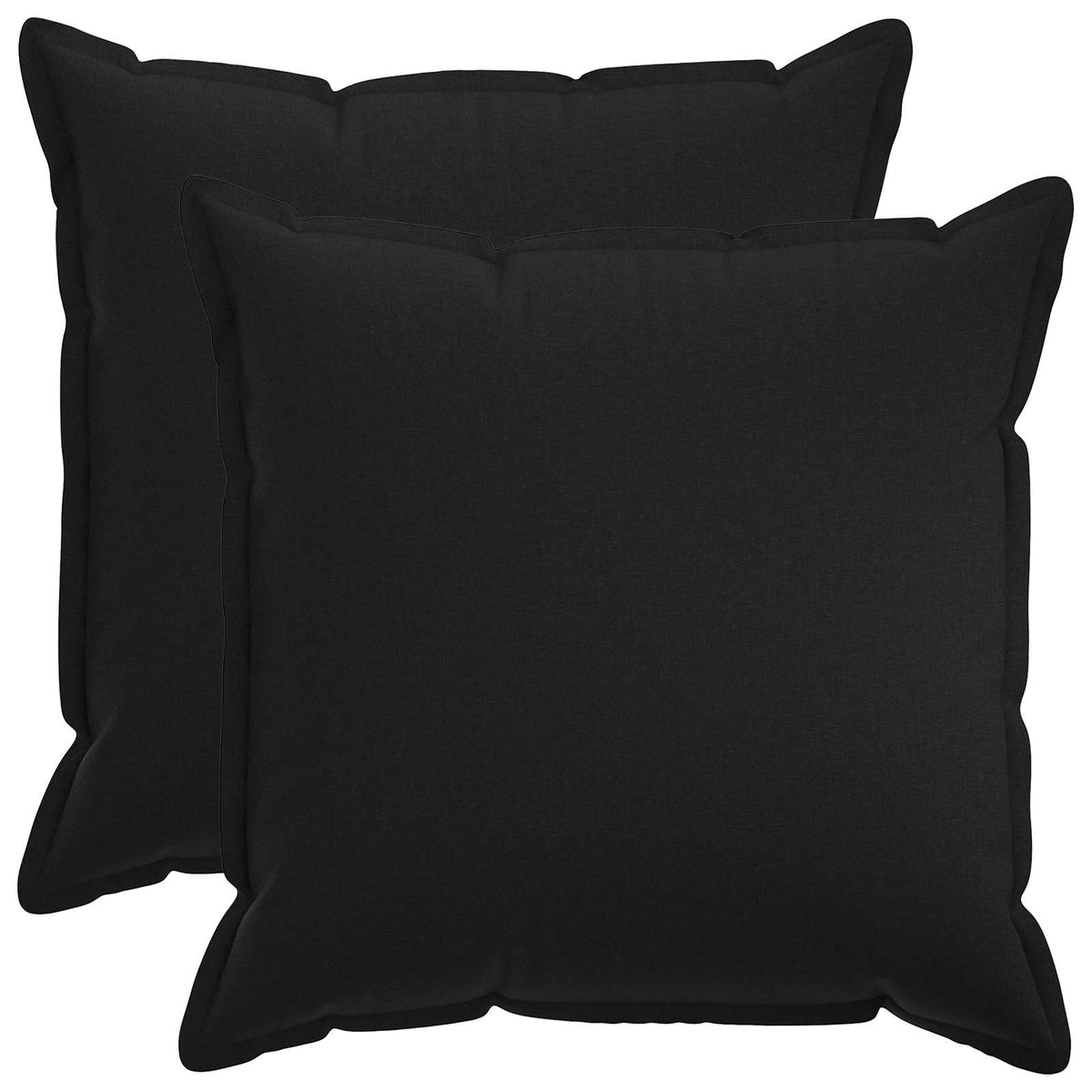 Κάλυμμα Μαξιλαριού 2 pcs HOUTEN Μαύρο 80 x 80 cm Ψεύτικο Λινό - Pakobazaar