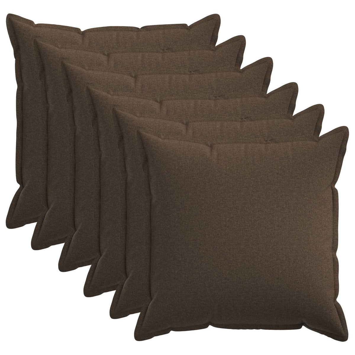 Κάλυμμα Μαξιλαριού 6 pcs HOUTEN Taupe 80 x 80 cm Ψεύτικο Λινό