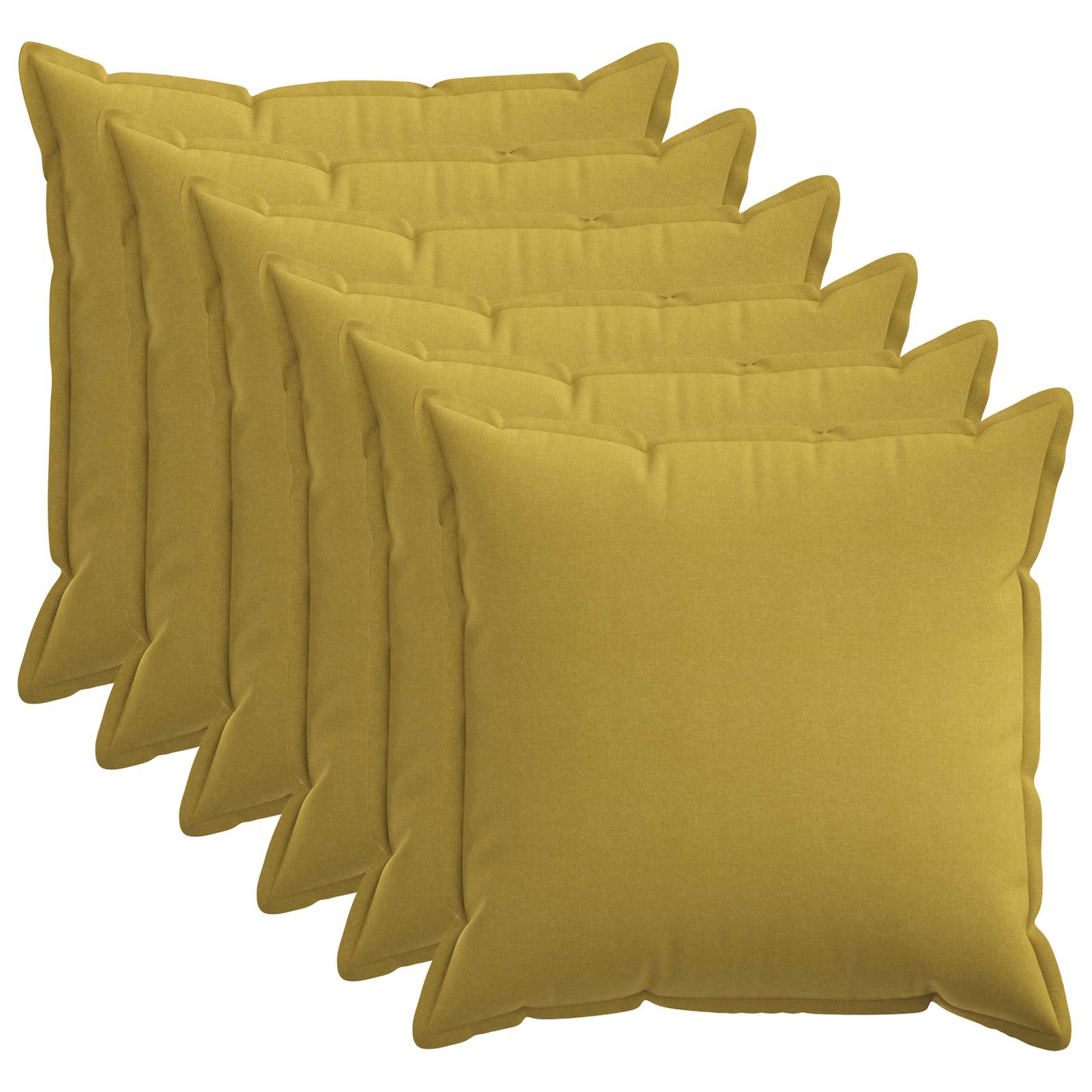 Κάλυμμα Μαξιλαριού 6 pcs HOUTEN Ανοιχτό Πράσινο 80 x 80 cm - Pakobazaar