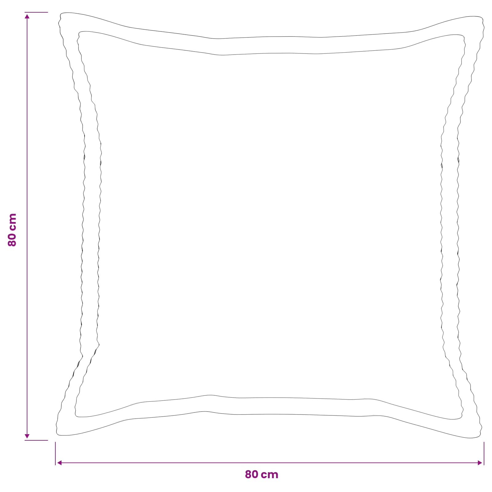 Κάλυμμα Μαξιλαριού 2 τμχ. HOUTEN Σκούρο Γκρι 80 x 80 cm - Pakobazaar
