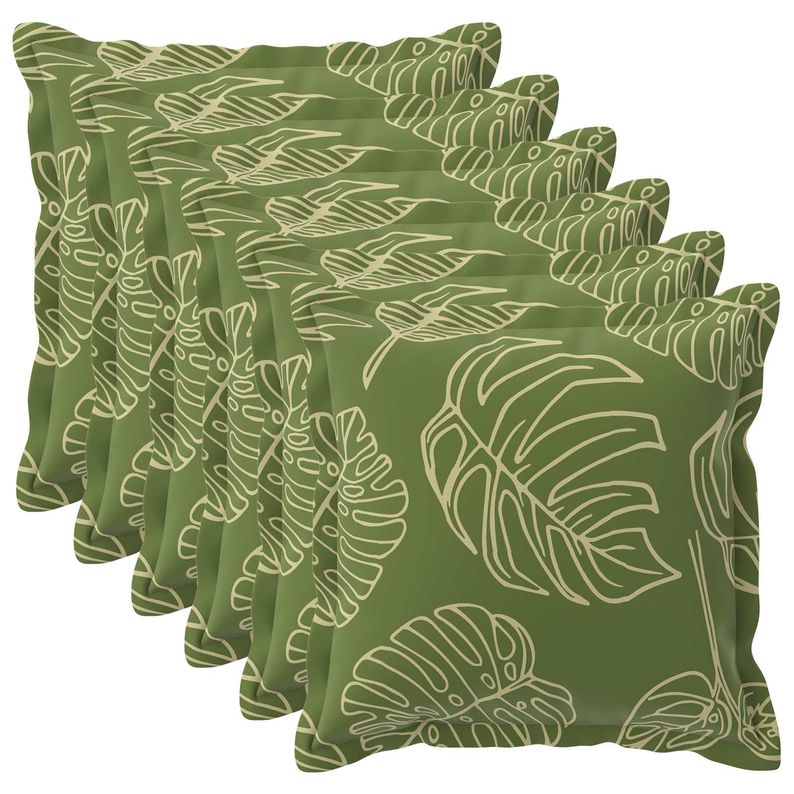 Κάλυμμα Μαξιλαριού 6 τμχ. HOUTEN Σχέδιο Φύλλου 80 x 80 cm