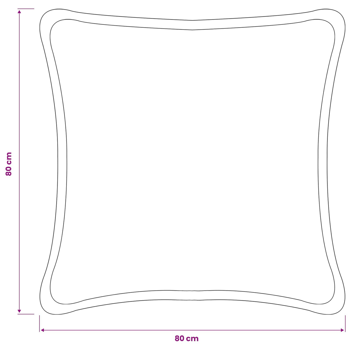 Κάλυμμα Μαξιλαριού 6 pcs HOUTEN Σκούρο Γκρι 80 x 80 cm Μπουκλέ - Pakobazaar