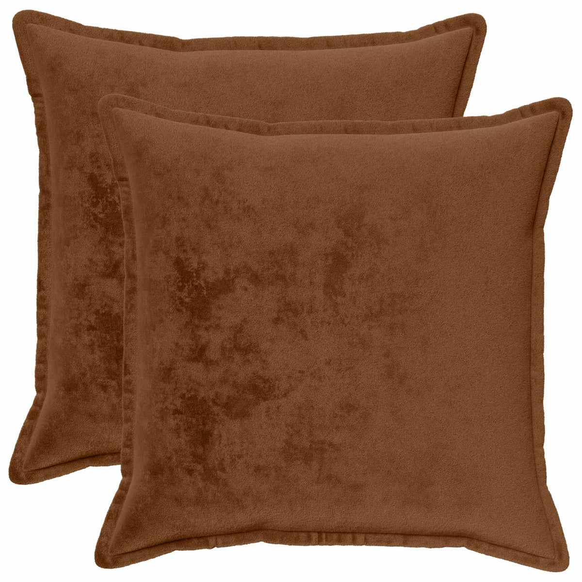 Κάλυμμα Μαξιλαριού 2 pcs HOUTEN Ανοιχτό καφέ 80 x 80 cm Φανέλα - Pakobazaar