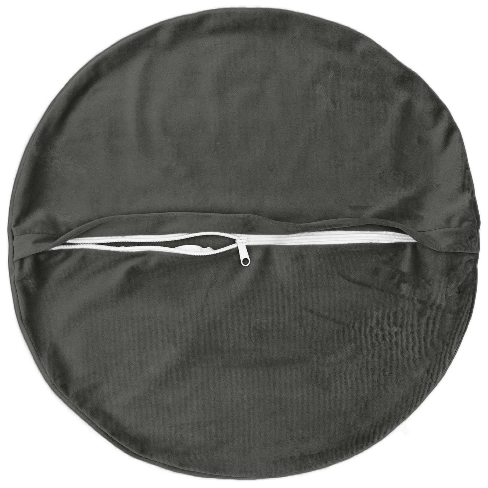 Κάλυμμα Μαξιλαριού 2 pcs HEERLEN Σκούρο Γκρι Ø 30 cm Βελούδο