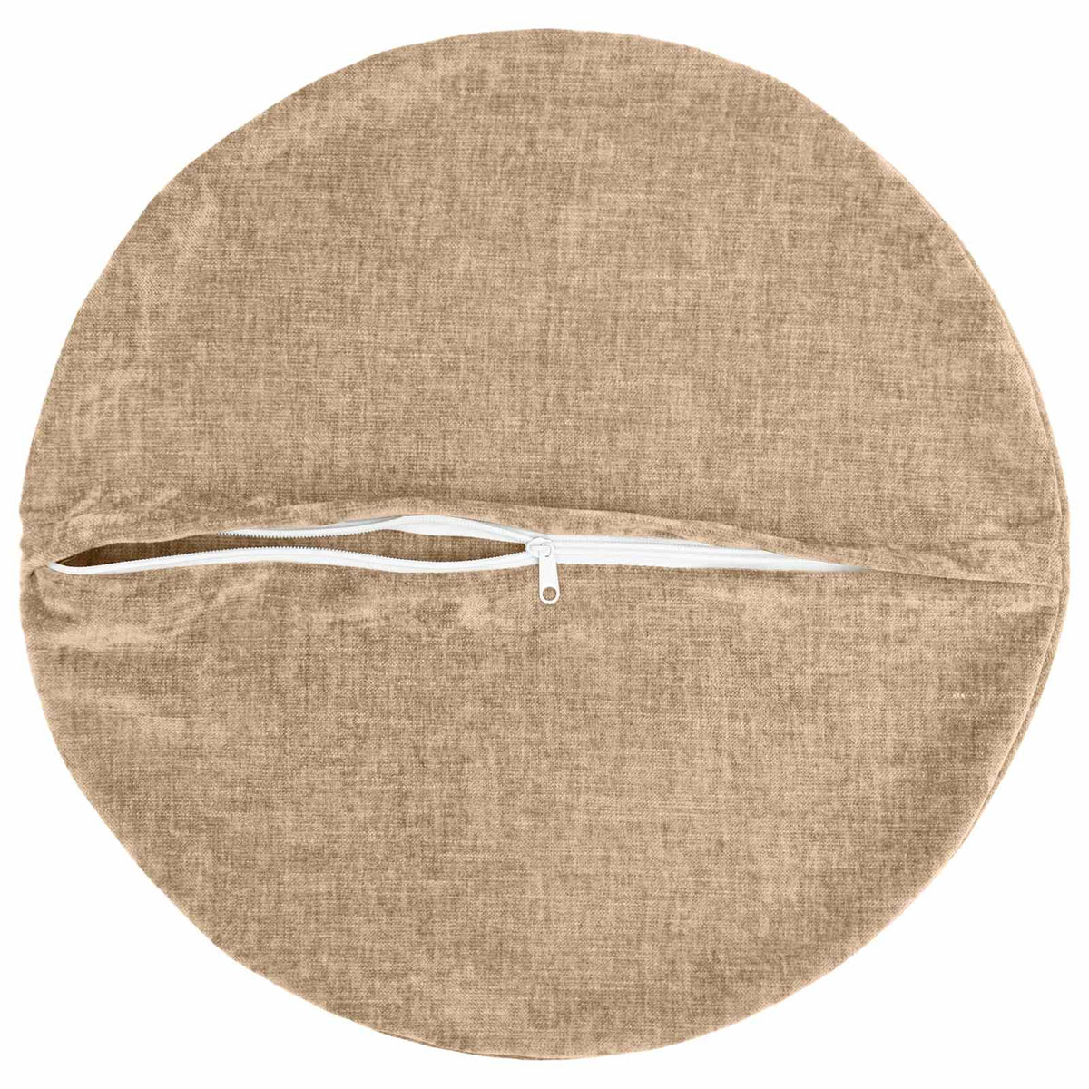 Κάλυμμα Μαξιλαριού 2 τμχ. HEERLEN Taupe Ø 30 cm Ύφασμα Chenille