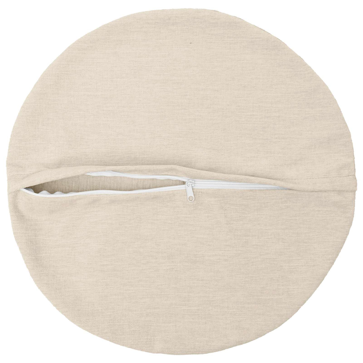 Κάλυμμα Μαξιλαριού 2 τμχ. HEERLEN Κρεμ Ø 30 cm Ύφασμα Chenille