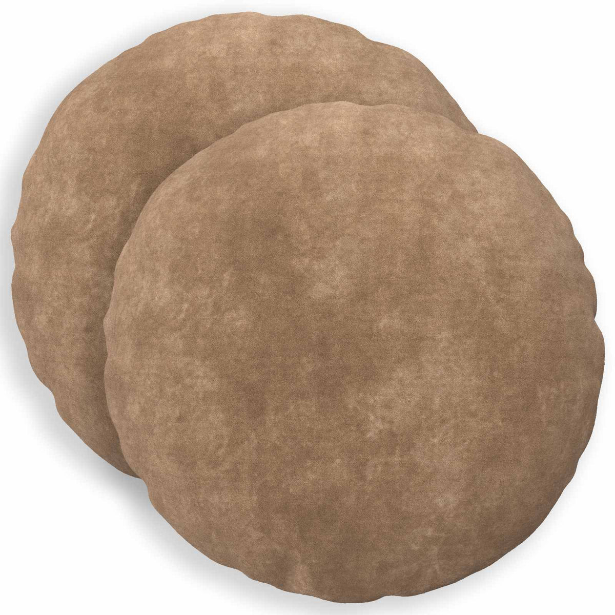 Κάλυμμα Μαξιλαριού 2 pcs HEERLEN Taupe Ø 30 cm Μικροΐνες φλις - Pakobazaar