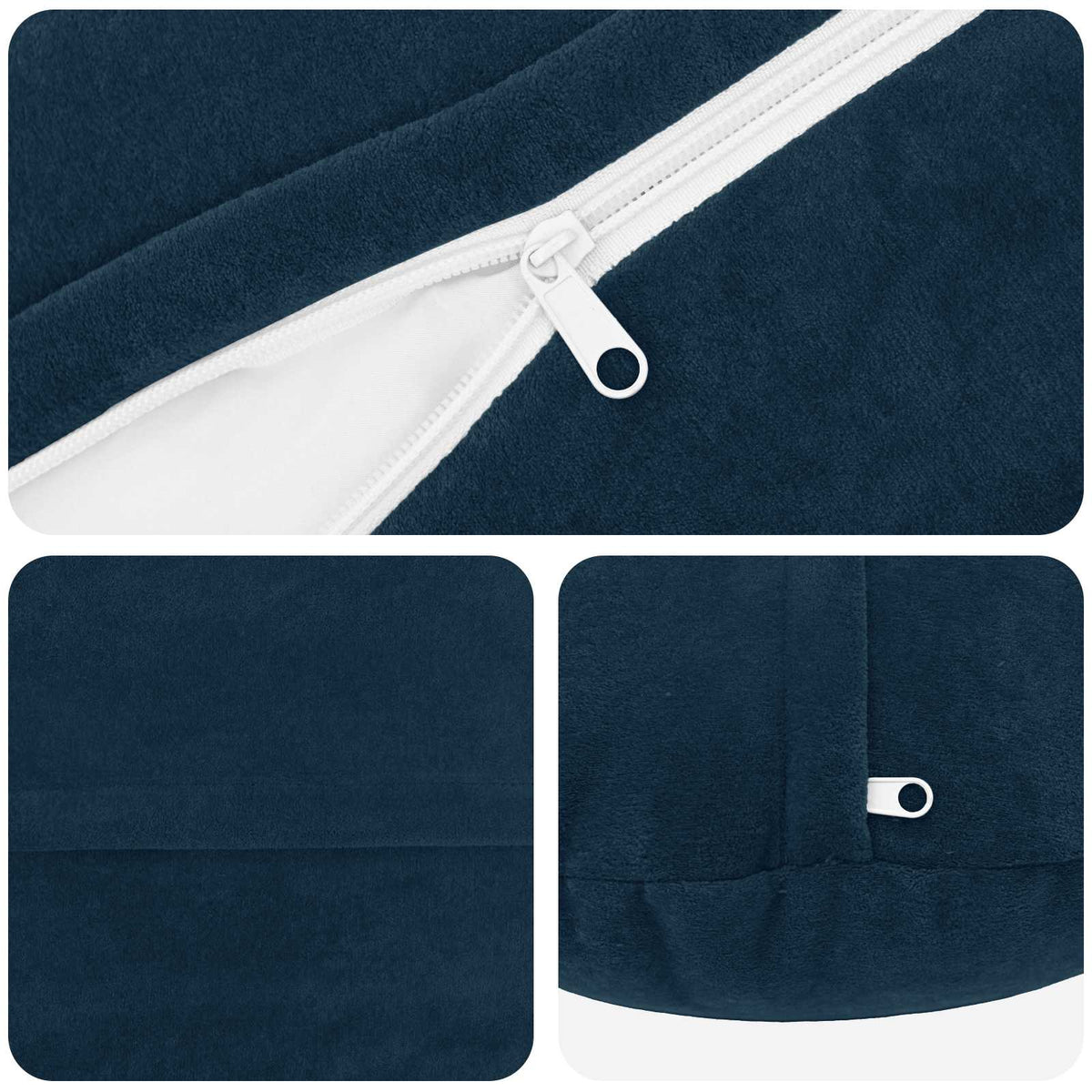 Κάλυμμα Μαξιλαριού 2 pcs HEERLEN Μπλε Ø 30 cm Μικροΐνες φλις