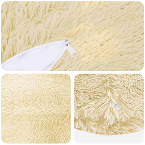Κάλυμμα Μαξιλαριού 6 pcs HEERLEN Κρεμ Ø 30 cm PV Φλίς