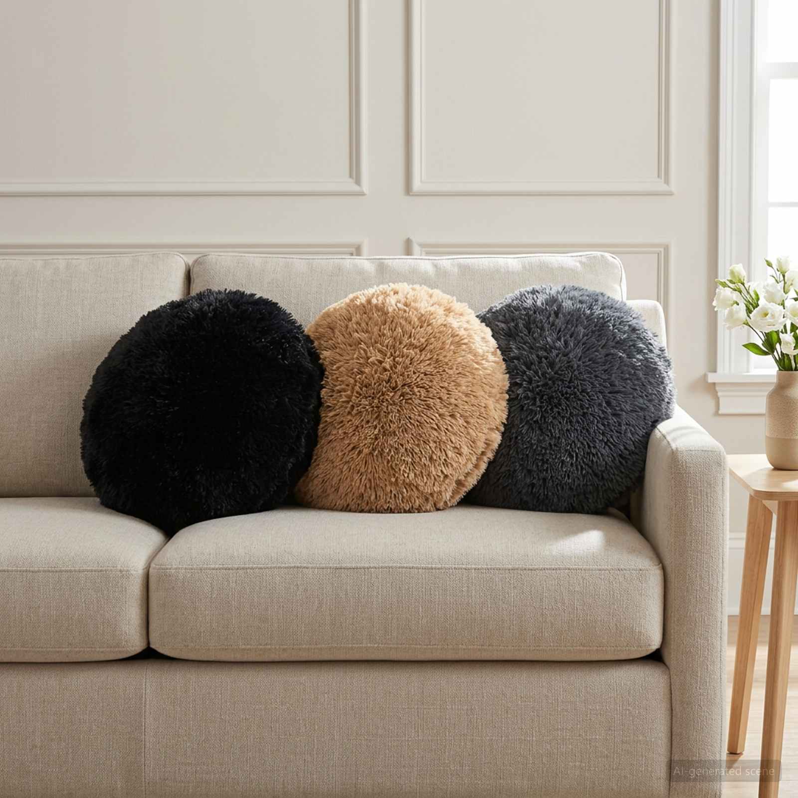 Μαξιλάρι με μαξιλάρι HEERLEN 6 τεμ. Ανθρακί PV Φλίς - Pakobazaar