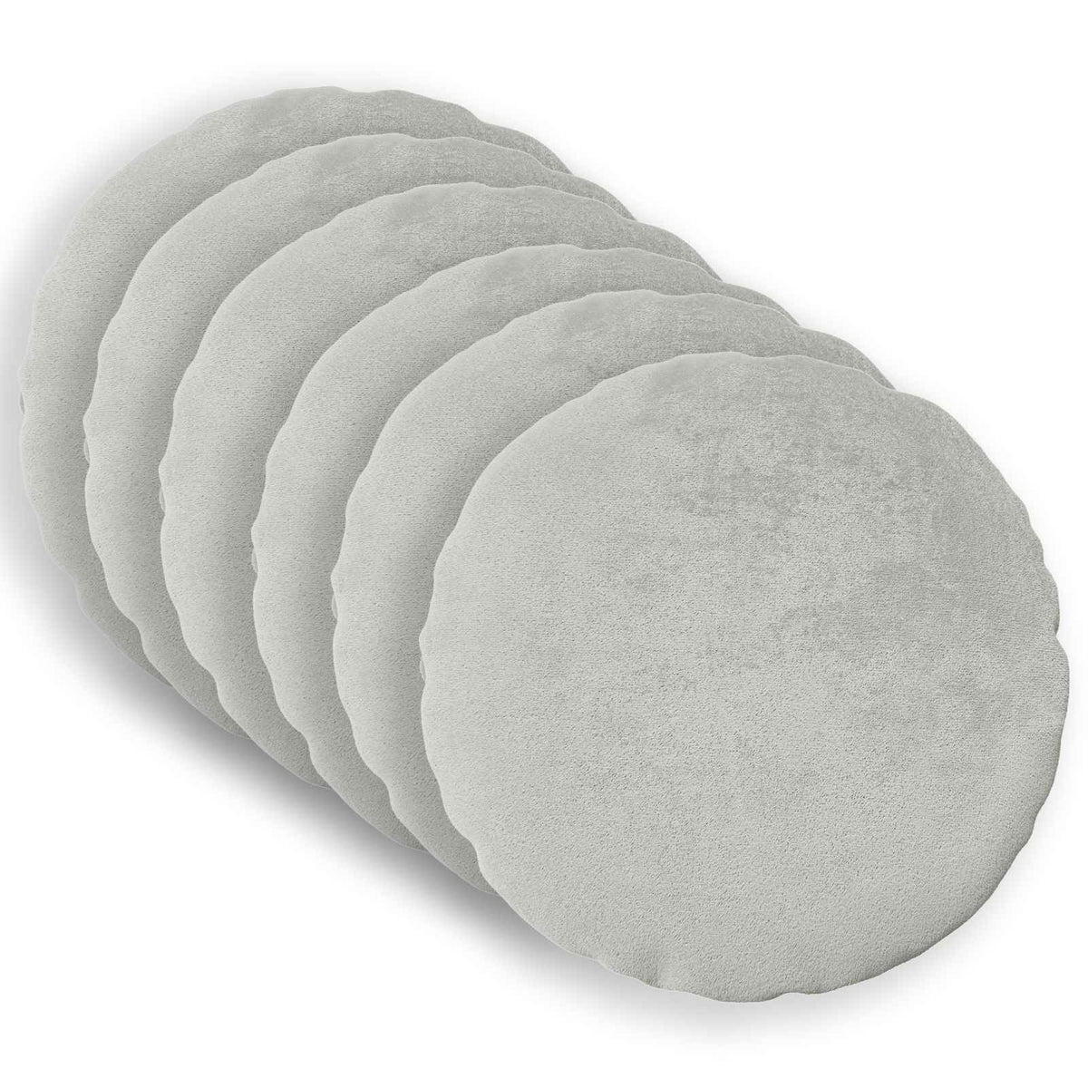 Κάλυμμα Μαξιλαριού 6 pcs HEERLEN Ανοιχτό γκρι Ø 30 cm Φανέλα - Pakobazaar