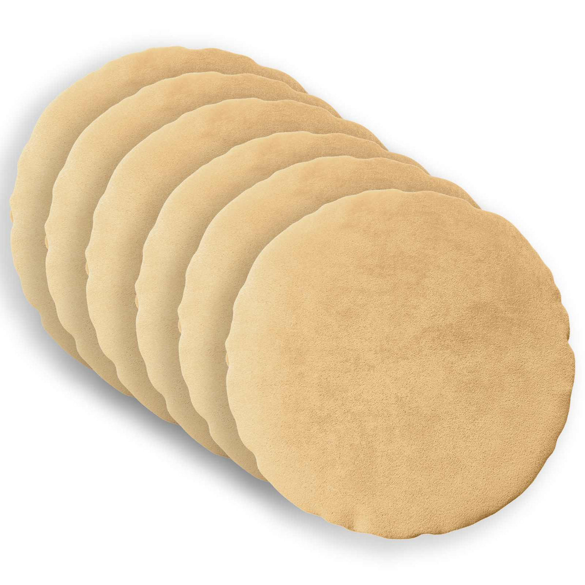 Κάλυμμα Μαξιλαριού 6 pcs HEERLEN Taupe Ø 30 cm Φανέλα - Pakobazaar