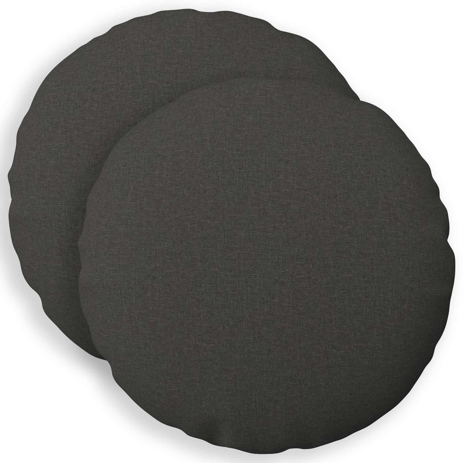 Κάλυμμα Μαξιλαριού 2 pcs HEERLEN Σκούρο Γκρι Ø 40 cm