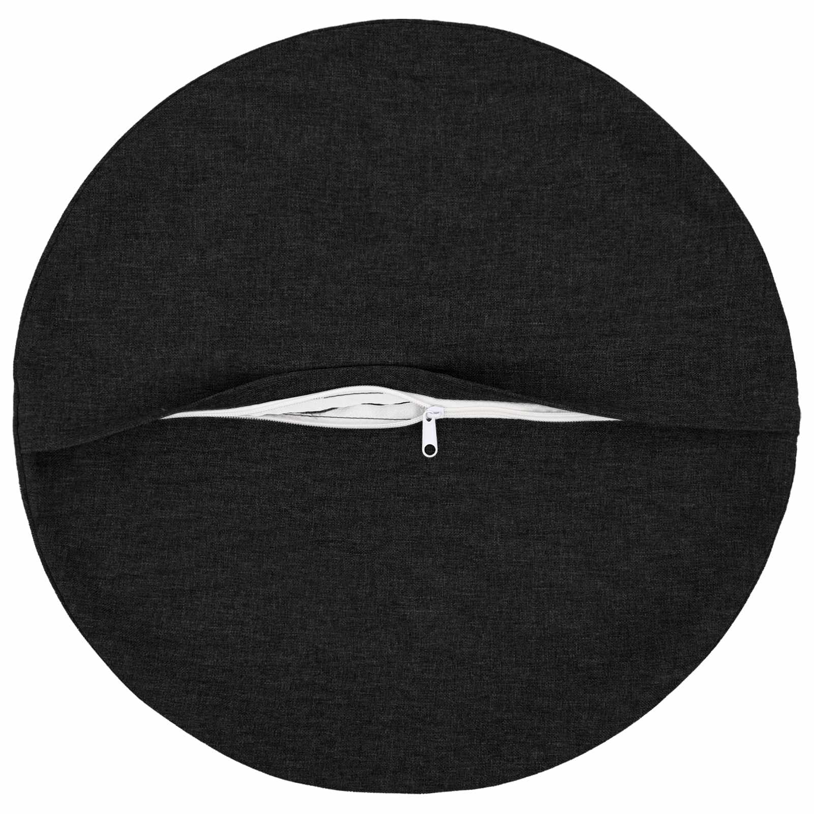 Κάλυμμα Μαξιλαριού 2 pcs HEERLEN Μαύρο Ø 40 cm