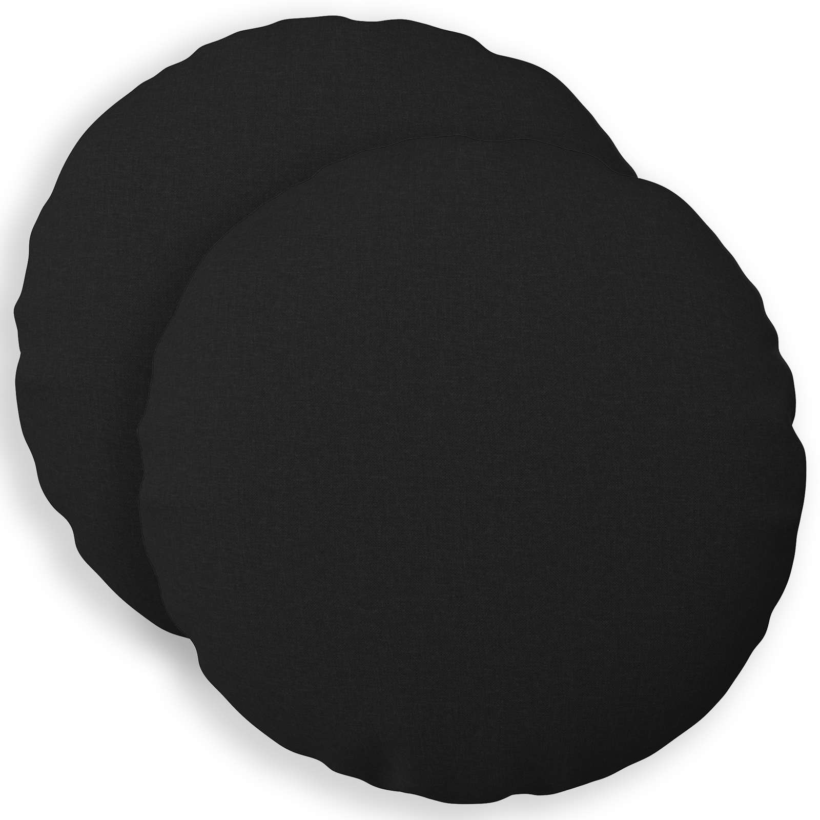 Κάλυμμα Μαξιλαριού 2 pcs HEERLEN Μαύρο Ø 40 cm